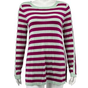 Soft Surroundings Sweater‎ Women XS Sierra Stripe Knit Wool Cashmere Blend Cozy